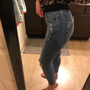 AG distressed skinny jeans. Size 26